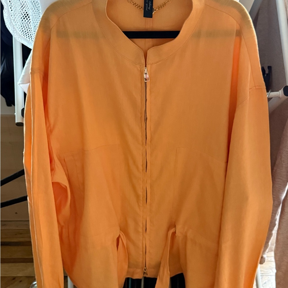 Marc Cain Peach Linen drawstring jacket/Top
